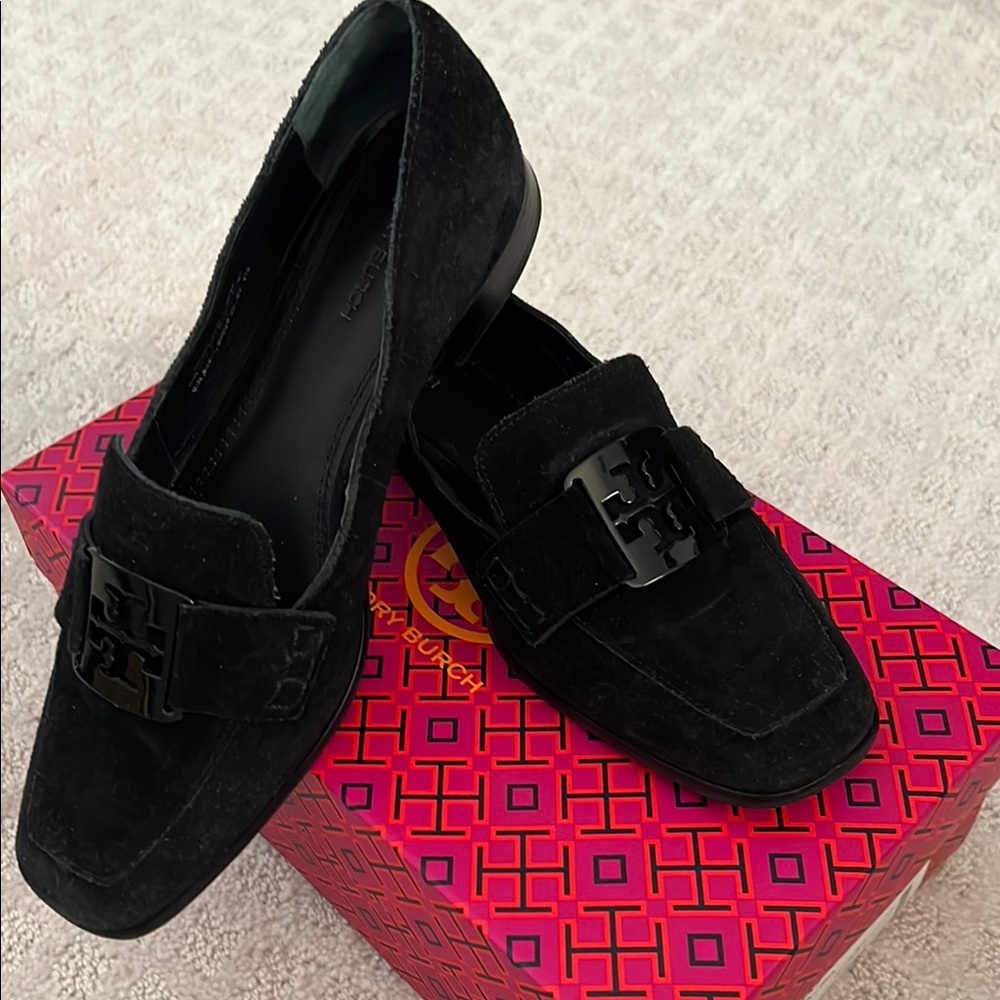 Tory Burch Georgia Black suede Loafers
